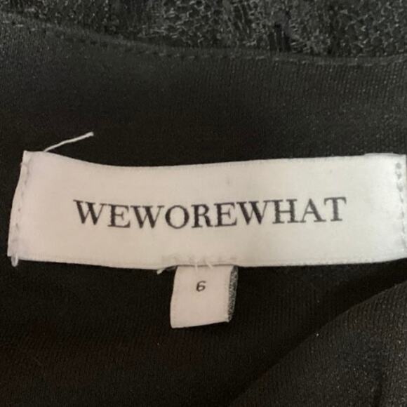 WeWoreWhat Women's Black Spaghetti Strap Back Zipper Bustier Mini Dress Size 6 - Picture 3 of 4